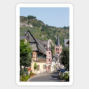 Old town, half-timbered house, Bacharach, Middle Rhine, Rhine, house, houses Sticker